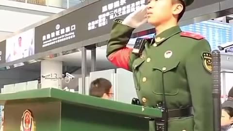 This is a heartfelt greeting from Chinese soldiers!