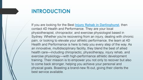 Best Injury Rehab in Darlinghurst