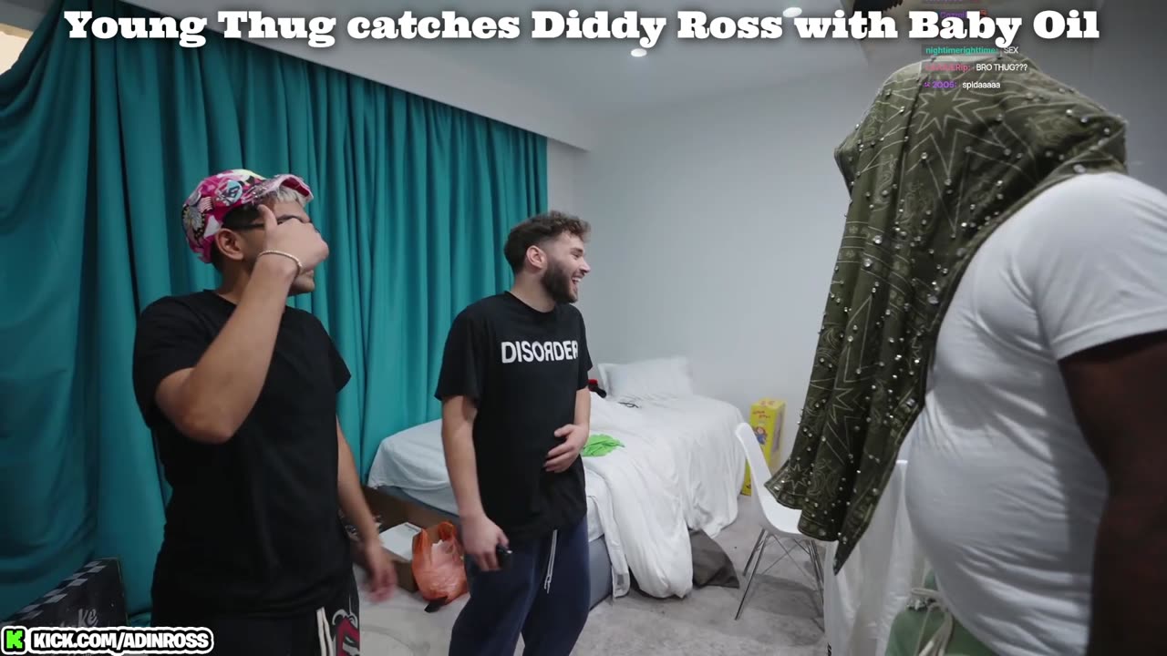 Diddy Ross get's caught up with baby oil by Young Thug