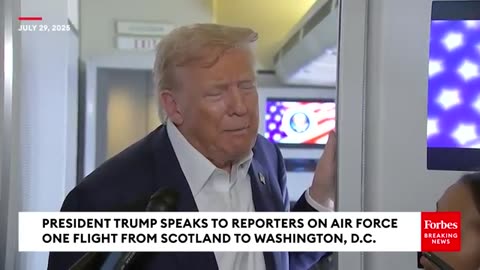 President Trump Taking Questions During Flight To U.S.