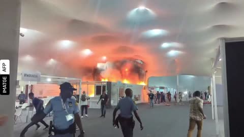 The IRONY!! Fire breaks out at COP30 "Climate Summit" in Brazil