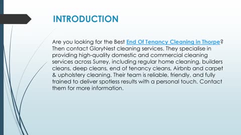 Best End Of Tenancy Cleaning in Thorpe