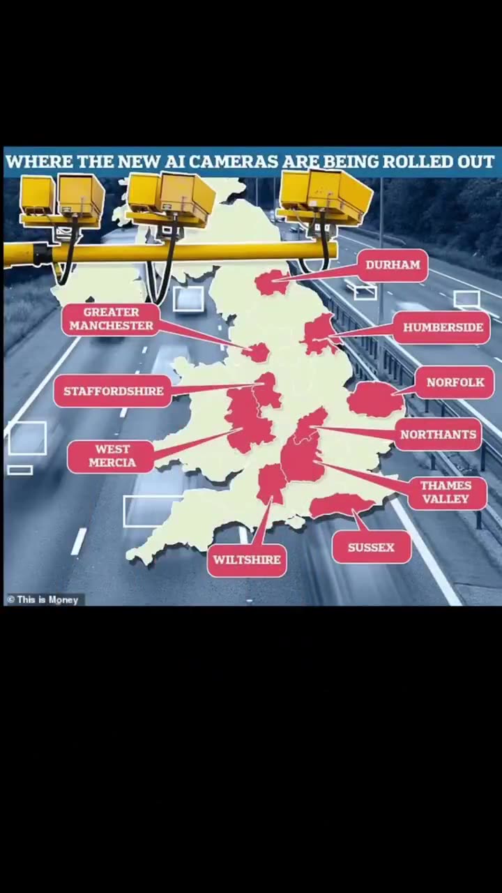🚨🇬🇧 UK Starts Introducing AI Road Camera Surveillance