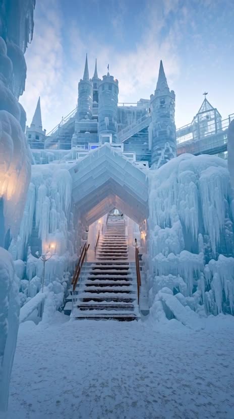 Winter wonderland ice castle