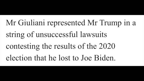 Rudy Giuliani files for bankruptcy; says Donald Trump has - antolinvpixj352 VOL 7