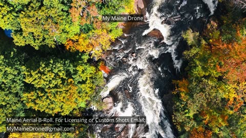 Maine B-Roll (No Sound): The River Rapids in Mechanic Falls Maine Video 1