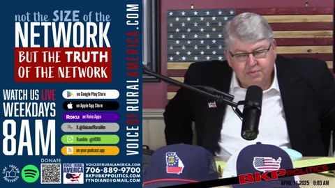 LIVESTREAM - Friday April 11, 2024 - 8:00am ET - Voice of Rural America with BKP