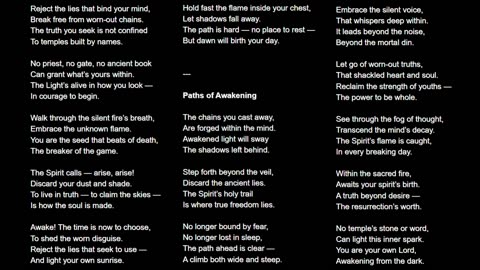 Reckoning of the Spirit