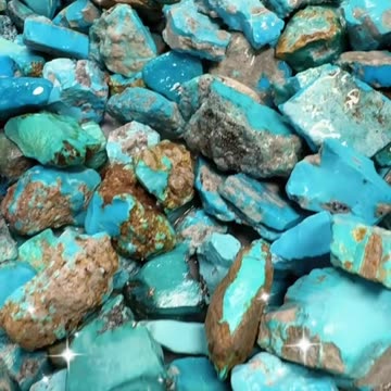 20250705-2 Turquoise Rough: Unopened Blue Gift Package from Earth Express