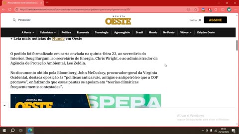 Procuradores norte-americanos pedem que Trump ignore a COP30.mp4