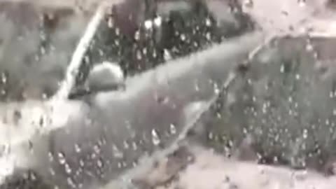 In the USA, precisely in Arkansas, violent hailstorms