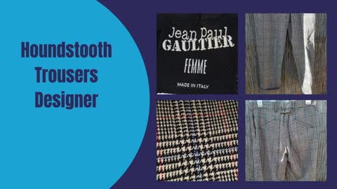 Vintage Jean Paul Gaultier Femme Houndstooth Trousers Pants