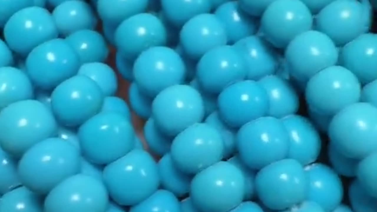 250508-3 Natural original Turquoise bead string: A soothing blue flowing