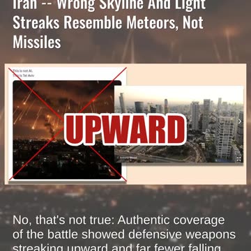 Fact Check: AI Image Does NOT Show Tel Aviv Under Air Attack By Iran -- Wrong Skyline