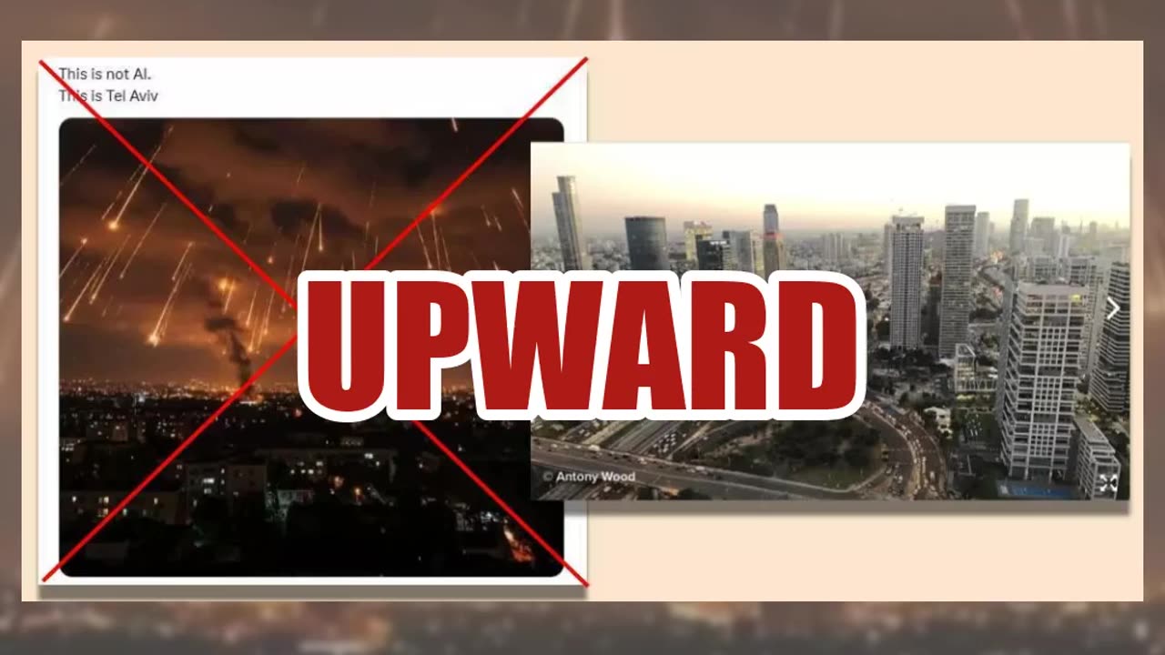 Fact Check: AI Image Does NOT Show Tel Aviv Under Air Attack By Iran -- Wrong Skyline