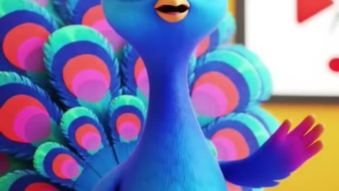 News presentation by the Peacock | Rabbit and Turtle under the sea | AI Cartoon Music | ToonyWorldAi