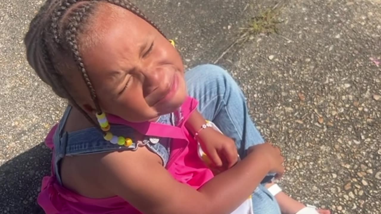 Little Girl Cries About Working