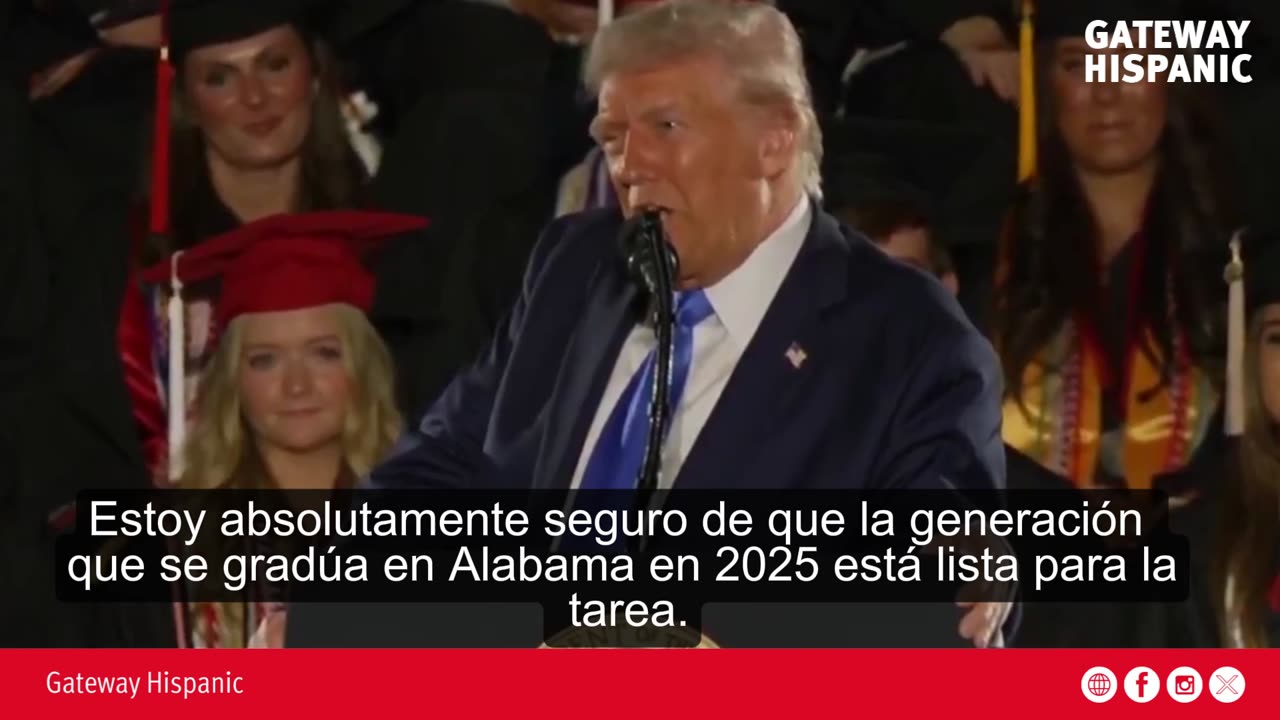 Trump a los graduados de Alabama.