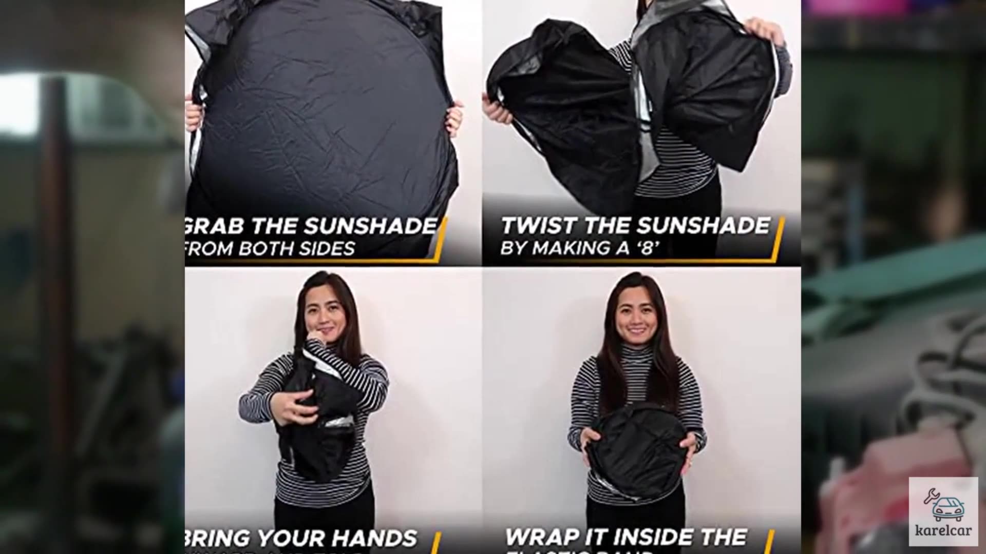 EcoNour Car Windshield Sun Shade | 2025 Upgraded Innovative No-Light-Pass Techno