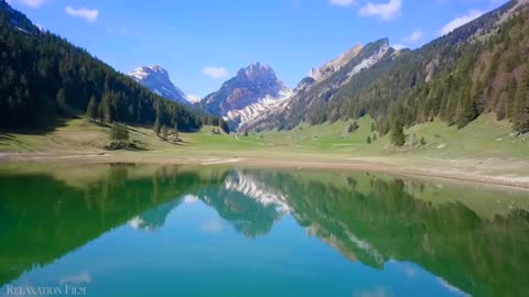 SWITZERLAND • 4K Relaxation Film_ Winter to Spring • Relaxing Music - Nature 4k Video Ultra HD