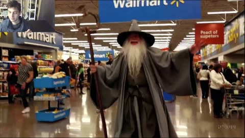 Outtake #3,030 Of Gandalf From LOTR Series Is Dancing At Walmart Supercenter Fake Funny Parody Video