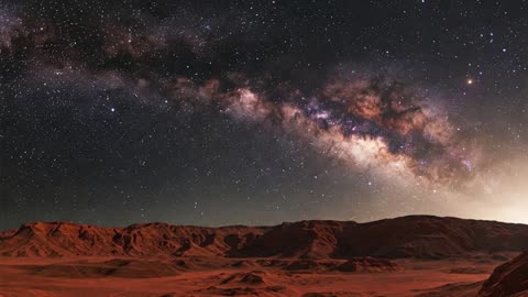 Gaussian Red Noise - Martian Night Sky Visuals For Sleep & Relaxation - 8 Hours