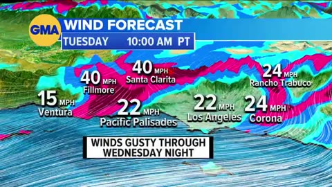 New wildfire erupts in Southern California as dangerous winds return