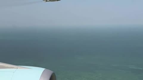 Qatari Fighter Jets welcome AF1! ✈️