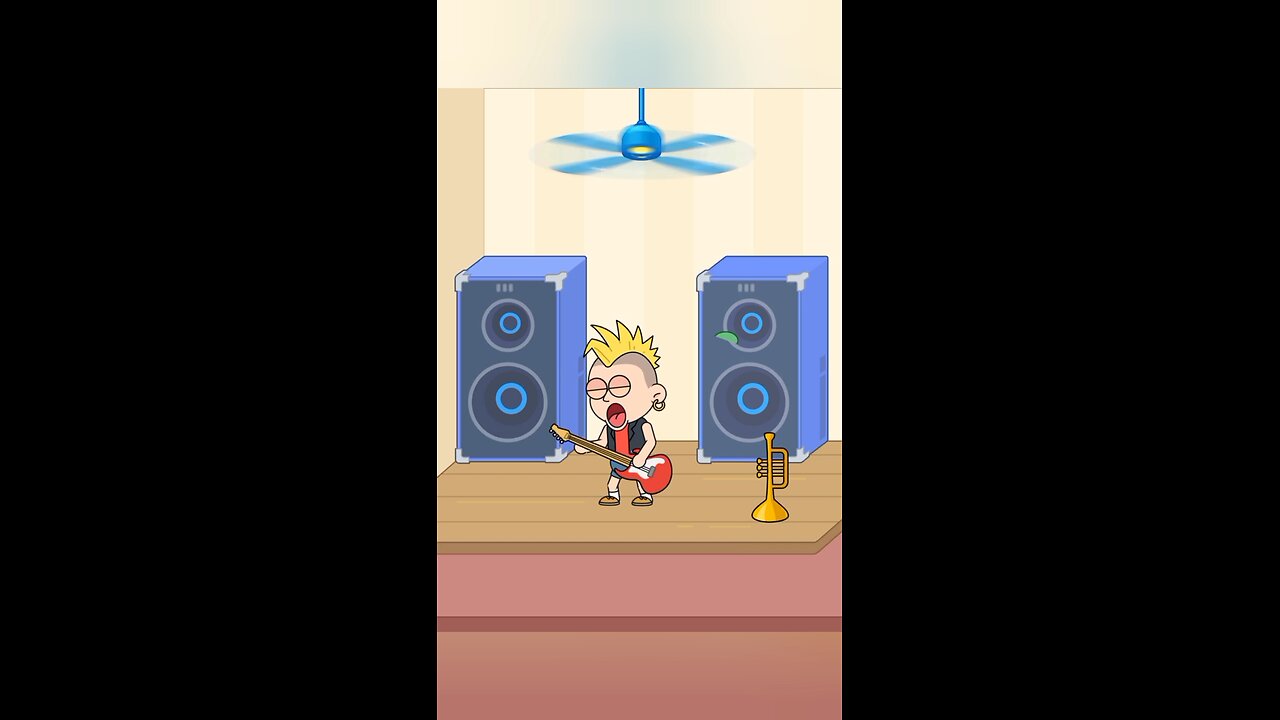 Guitar Skills Gone Wrong: Fan Falls From the celling #shorts
