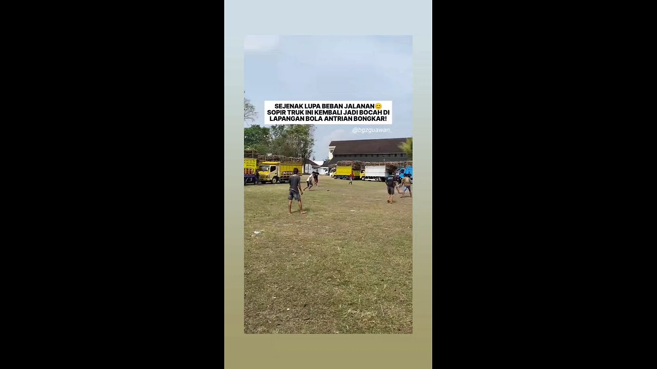 playing football while waiting queue sugarcane
