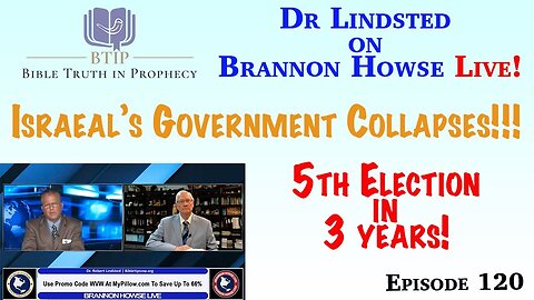 Episode 120 Dr Lindsted on Brannon Howse Live discussing the Israeli Government.