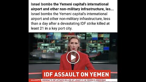 Israel bombs the Yemeni capital's international airport and other non-military