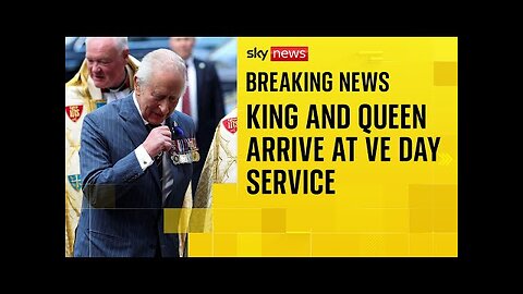 King and Queen attend VE Day service at Westminster Abbey