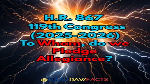 H R 867 — 119th Congress 2025 2026 The Boycott Bill To Whom, do we Pledge Allegiance? - Key Points