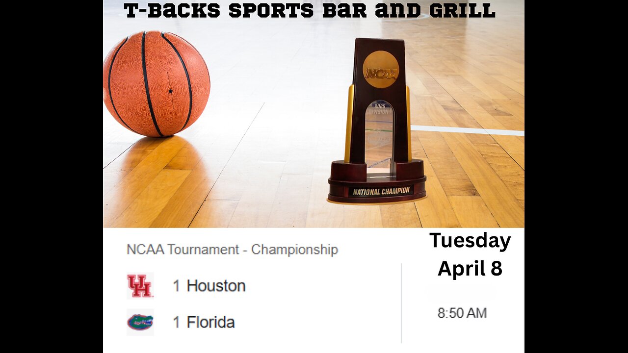 T-Backs Sports Bar and Grill Sports Schedule and free beer/soda for Tuesday April 08, 2025