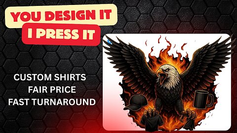 Screaming Eagle t's - You Imagine It, I Press It! - $20 Plus Shipping