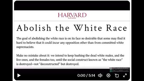 Abolish The White Race... Dem's constant propaganda
