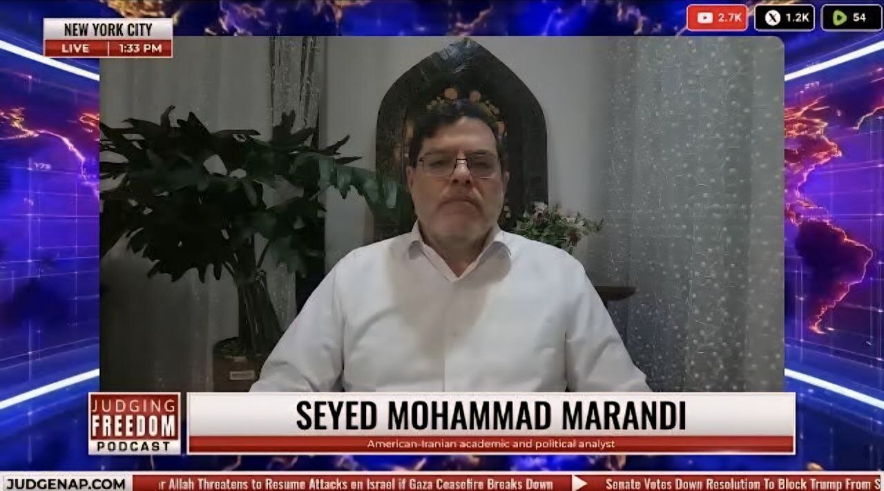 Prof. Seyed Mohammad Marandi : Why Iran Wants Peace