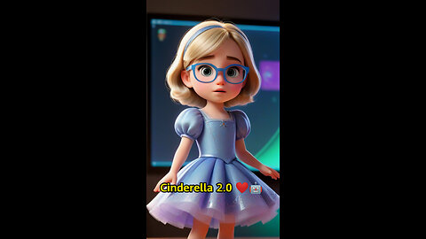 Cinderella 2.0 ❤️🤖 | Ai + Love #cartoon #cinderella #shorts #youtubeshorts