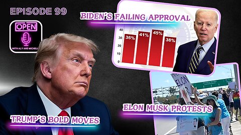 EP. 99 | Elon Musk Protests, Trump’s Bold Moves, and Biden’s Failing Approval