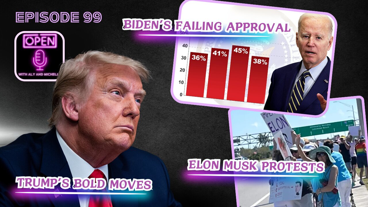 EP. 99 | Elon Musk Protests, Trump’s Bold Moves, and Biden’s Failing Approval