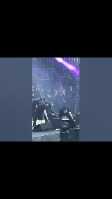 Ozzy Osbourne pushed out in a wheel chair to perform, for greedy jewess wife