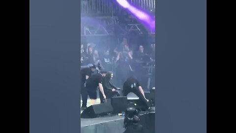 Ozzy Osbourne pushed out in a wheel chair to perform, for greedy jewess wife