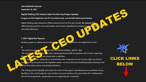DIGITAL HOLDING (latest updates) CEO FOUNDER ANTONIO SALAS - AI CRYPTO PROFITS - TOP TEAM ROB BUSER 