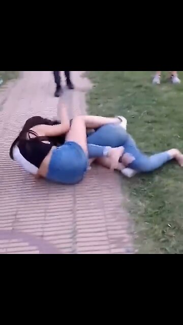 Very hard fight between two collage girls