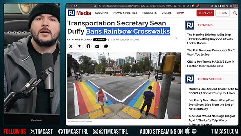 Trump Admin To BAN Pride Rainbow Crosswalks, DoT Orders ALL Distractions REMOVED