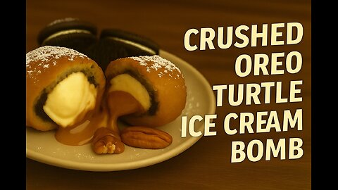 FlavorVille Crushed Oreo Turtle Ice Cream Bomb | Flash-Fried Indulgence