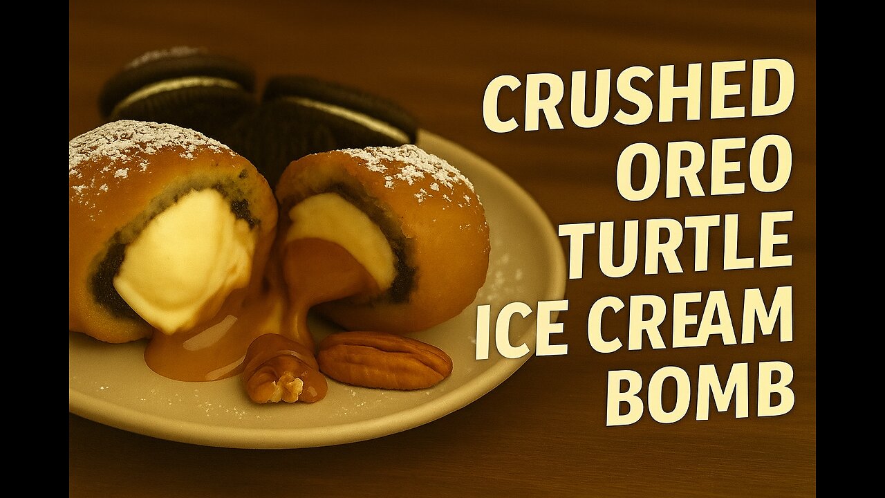 FlavorVille Crushed Oreo Turtle Ice Cream Bomb | Flash-Fried Indulgence
