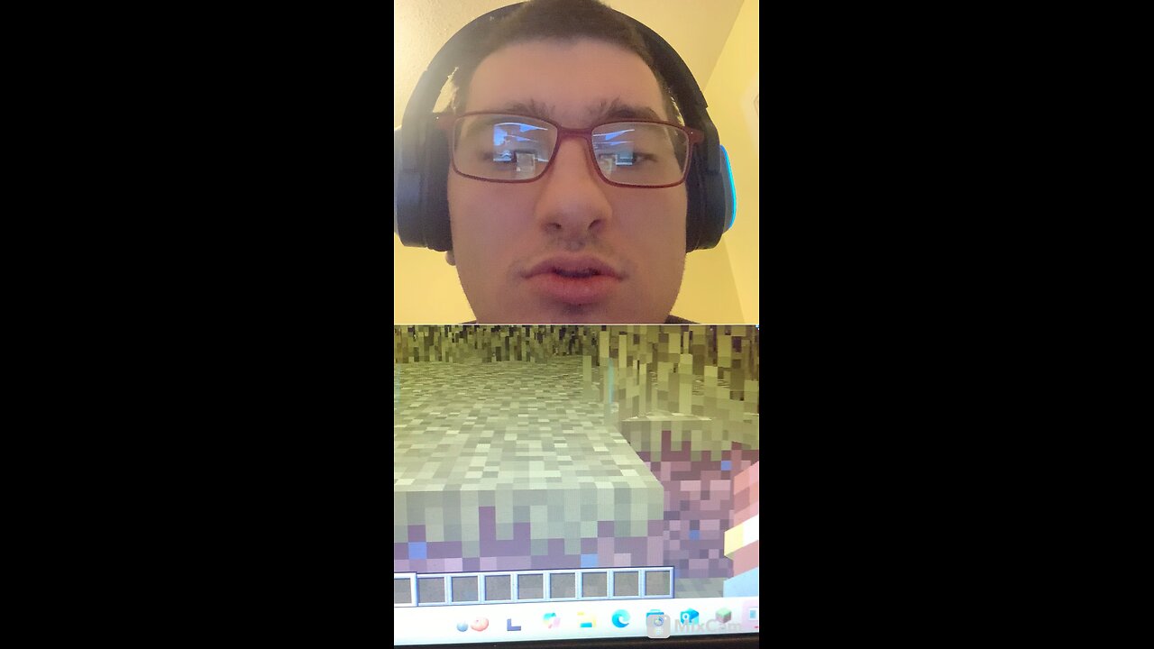 Playing Minecraft
