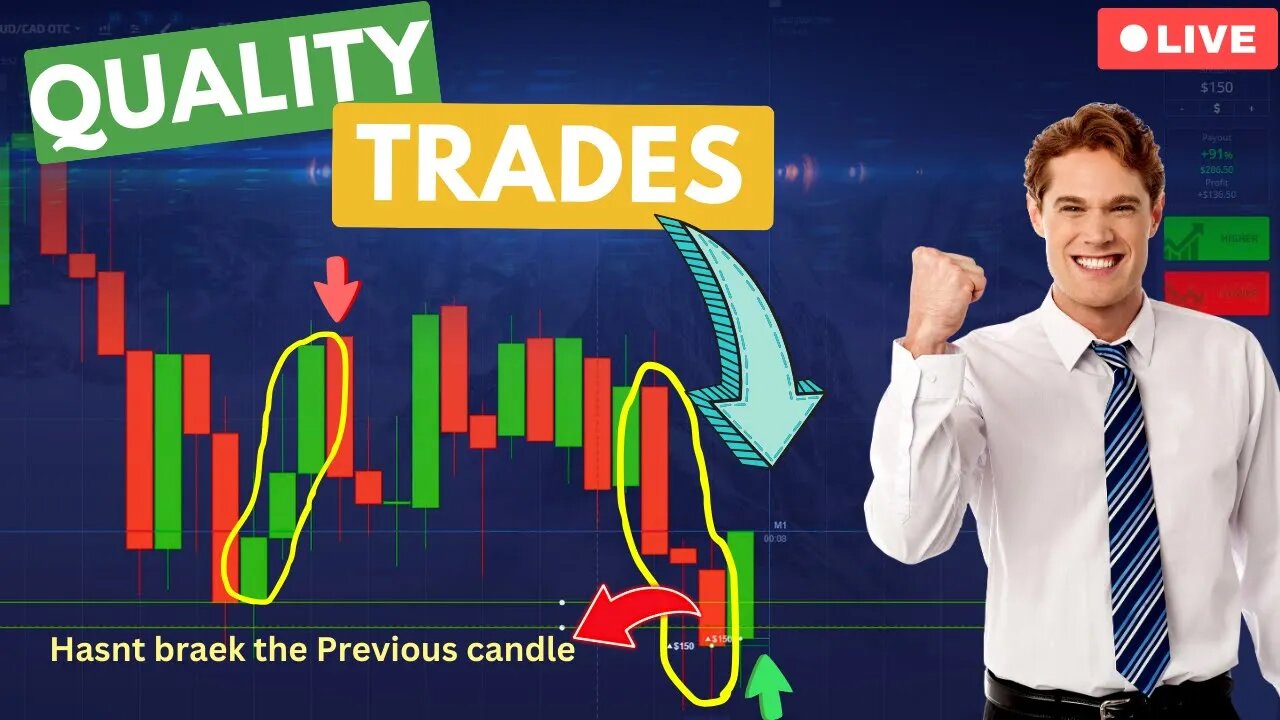 Taking some quality trades Live - Binary Option strategy - Educational Content